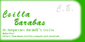 csilla barabas business card